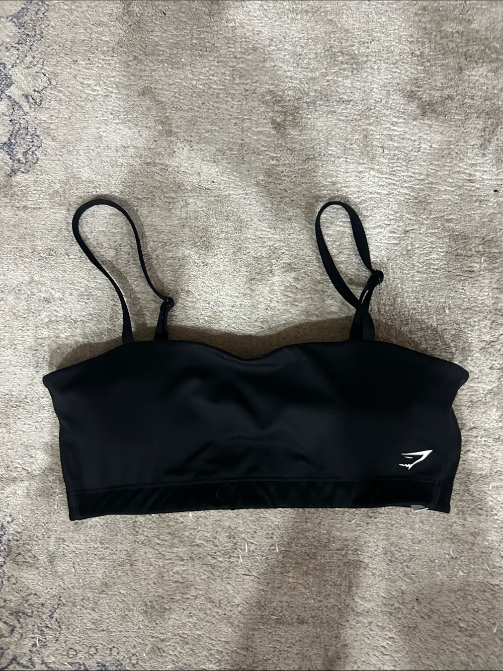Gymshark Black Seamless Crop Bralette with Logo